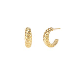 “Camille” hoops Dome SMALL  - Gold 24KT or silver 925