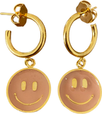 Happy face mini hoops - :)