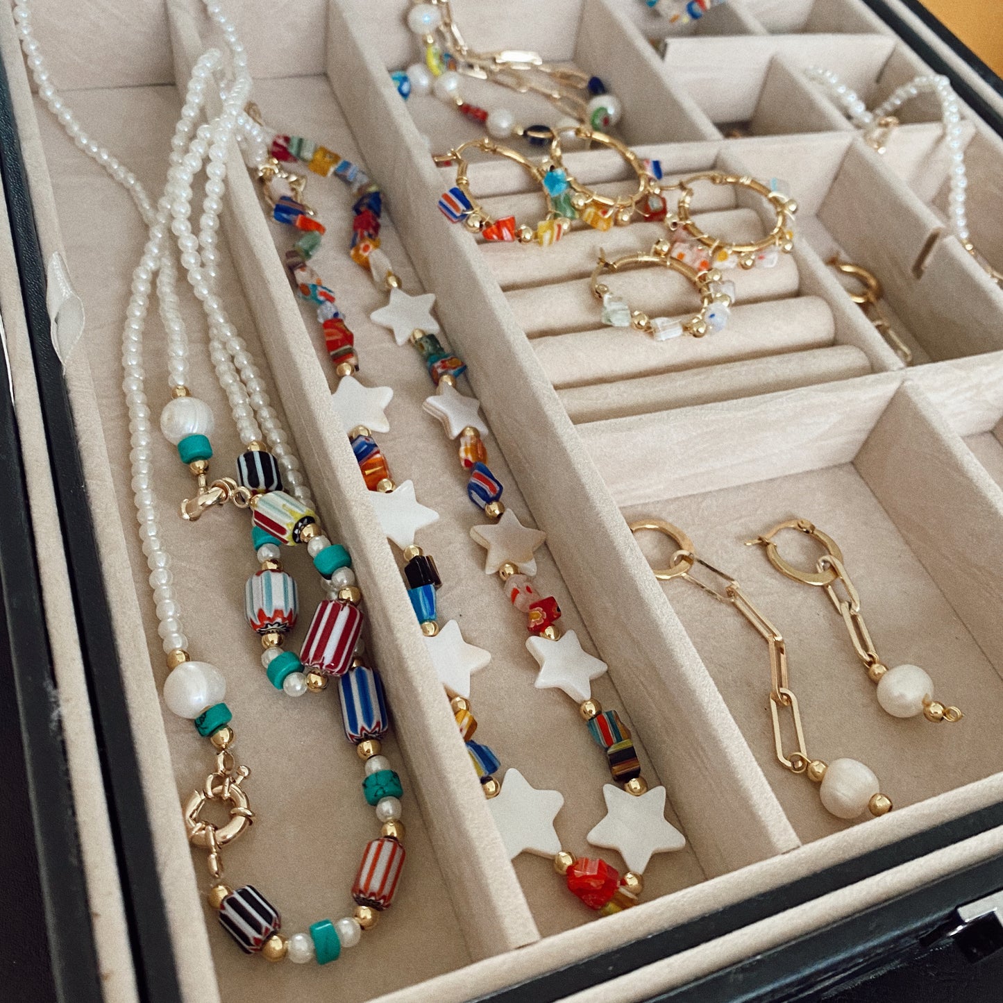 The “Rockstar” millefiori necklace